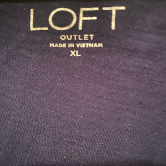 LOFT Burgundy & Navy tops-Size XL - Picture 6 of 7